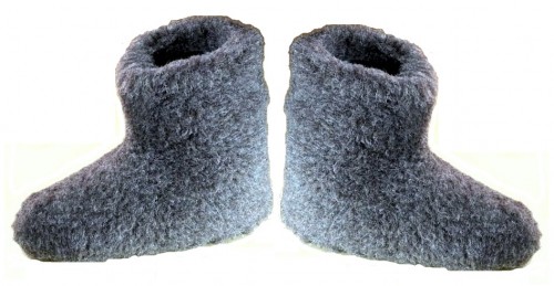 UNISEX MERINO WOOL BOOTS WARM COZY SLIPPERS MOCCASINS CHUNI NATURAL SIZE 3 